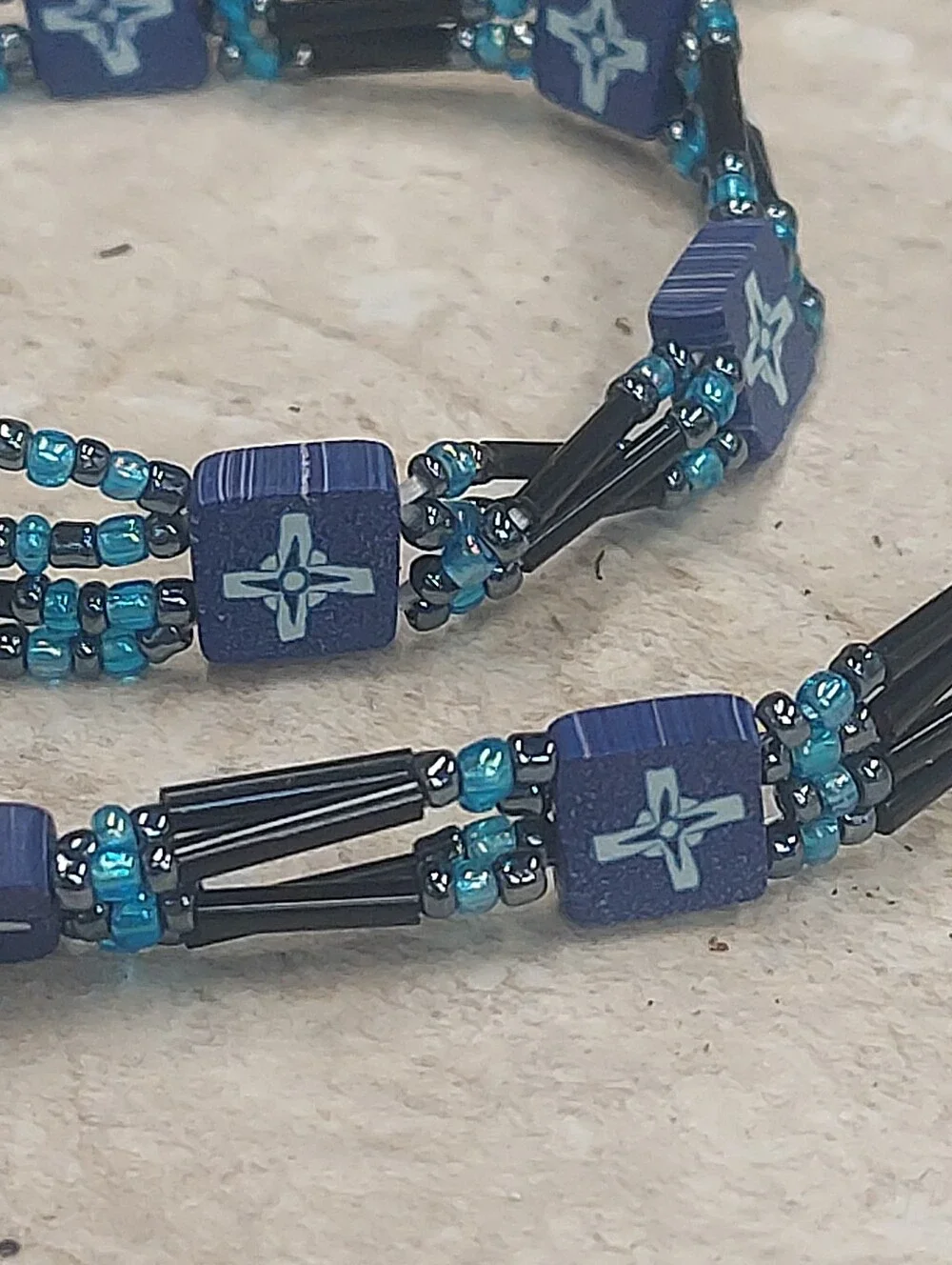 S326 Panama Jack Mixed Beaded Choker & Bracelet Set